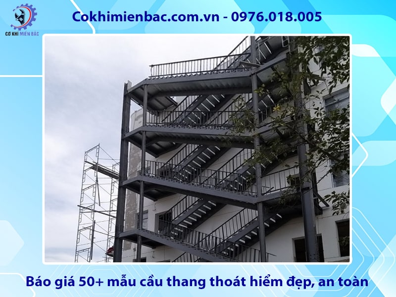 Báo giá 50+ mẫu cầu thang thoát hiểm đẹp, an toàn 2025