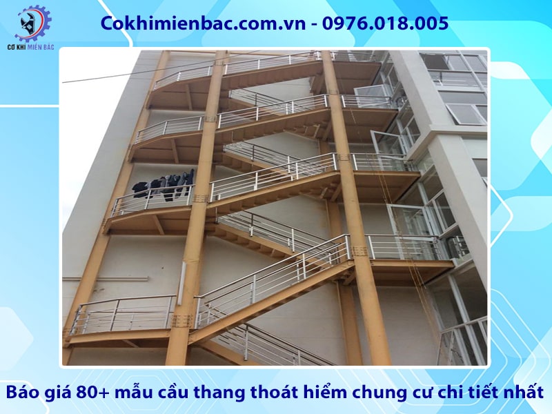 Báo giá 80+ mẫu cầu thang thoát hiểm chung cư chi tiết nhất