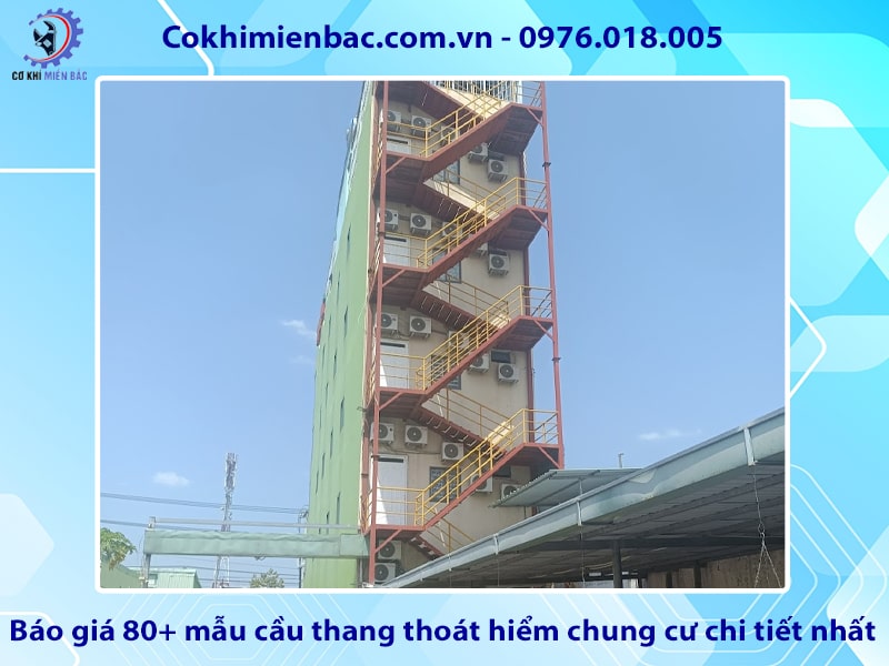 Báo giá 80+ mẫu cầu thang thoát hiểm chung cư chi tiết nhất