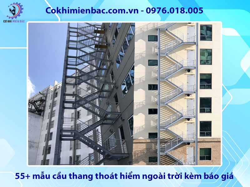 55+ mẫu cầu thang thoát hiểm ngoài trời kèm báo giá chi tiết
