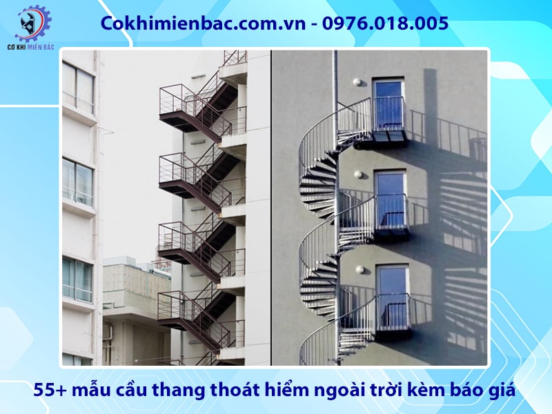 55+ mẫu cầu thang thoát hiểm ngoài trời kèm báo giá chi tiết