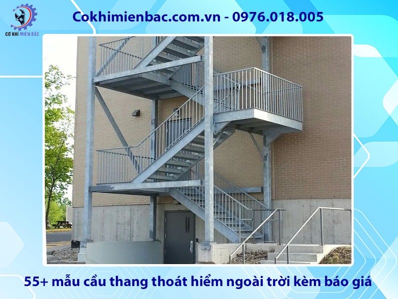 55+ mẫu cầu thang thoát hiểm ngoài trời kèm báo giá chi tiết
