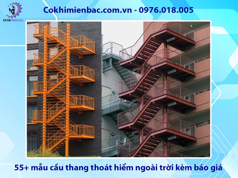 55+ mẫu cầu thang thoát hiểm ngoài trời kèm báo giá chi tiết