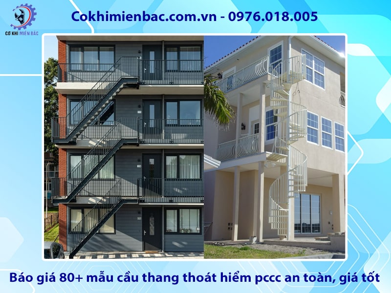 Báo giá 80+ mẫu cầu thang thoát hiểm pccc an toàn, giá tốt