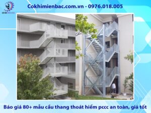 Báo giá 80+ mẫu cầu thang thoát hiểm pccc an toàn, giá tốt