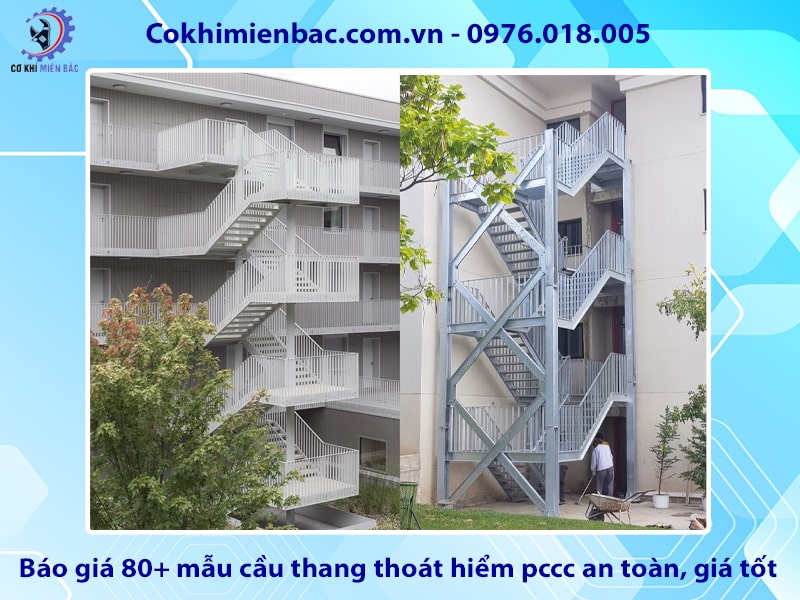 Báo giá 80+ mẫu cầu thang thoát hiểm pccc an toàn, giá tốt
