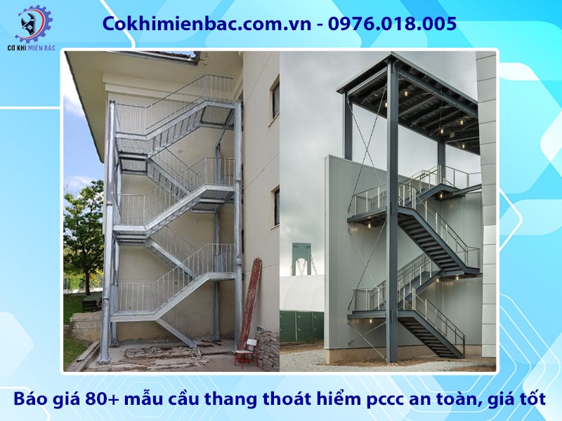 Báo giá 80+ mẫu cầu thang thoát hiểm pccc an toàn, giá tốt