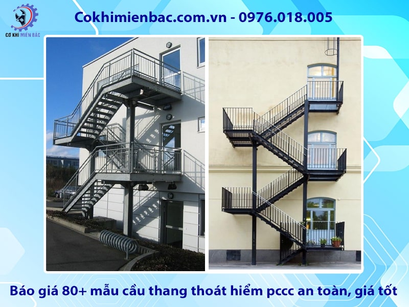Báo giá 80+ mẫu cầu thang thoát hiểm pccc an toàn, giá tốt
