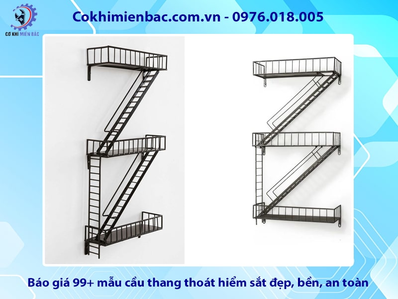 Báo giá 99+ mẫu cầu thang thoát hiểm sắt đẹp, bền, an toàn