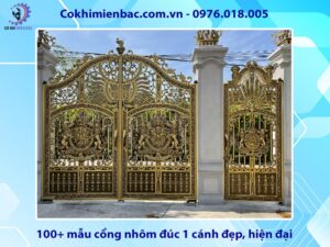 100+ mẫu cổng nhôm đúc 1 cánh đẹp, hiện đại 2025