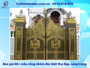 Báo giá 88+ mẫu cổng nhôm đúc biệt thự đẹp, sang trọng