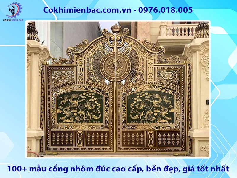 100+ mẫu cổng nhôm đúc cao cấp, bền đẹp, giá tốt nhất