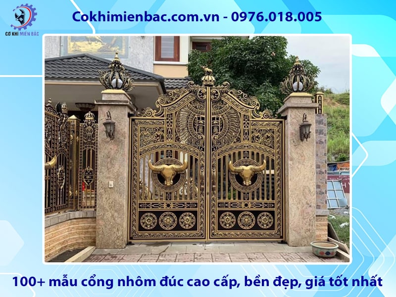 100+ mẫu cổng nhôm đúc cao cấp, bền đẹp, giá tốt nhất