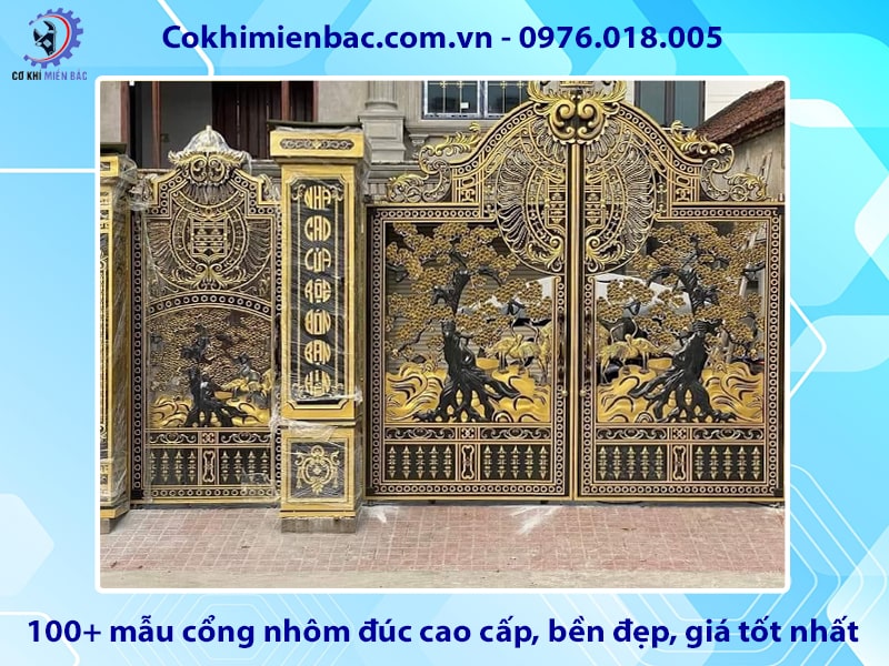 100+ mẫu cổng nhôm đúc cao cấp, bền đẹp, giá tốt nhất