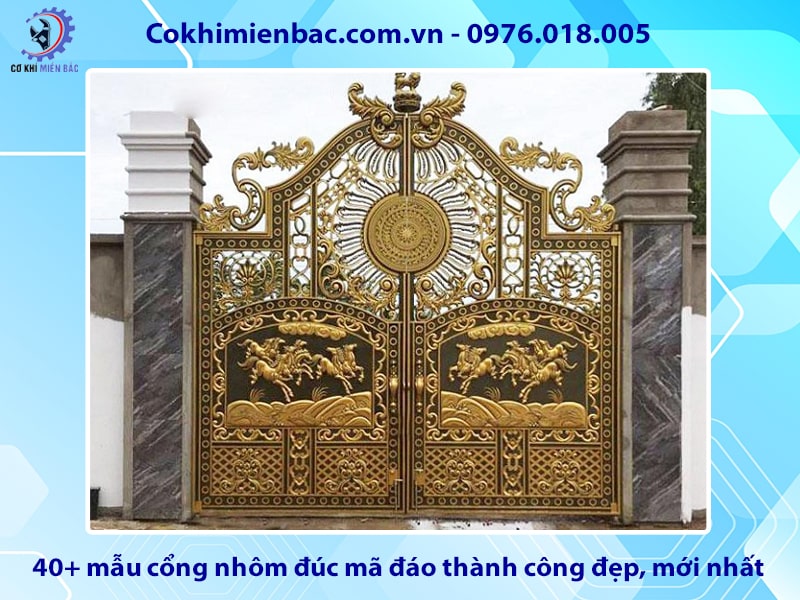 40+ mẫu cổng nhôm đúc mã đáo thành công đẹp, mới nhất