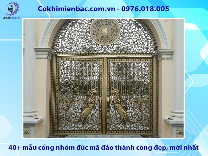 40+ mẫu cổng nhôm đúc mã đáo thành công đẹp, mới nhất