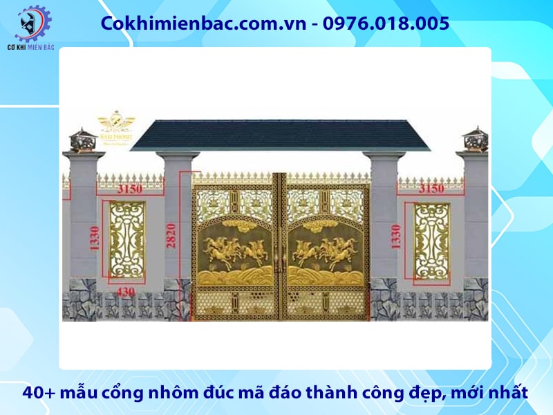 40+ mẫu cổng nhôm đúc mã đáo thành công đẹp, mới nhất