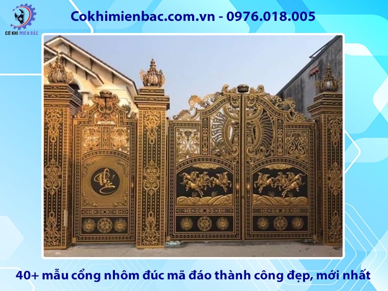 40+ mẫu cổng nhôm đúc mã đáo thành công đẹp, mới nhất