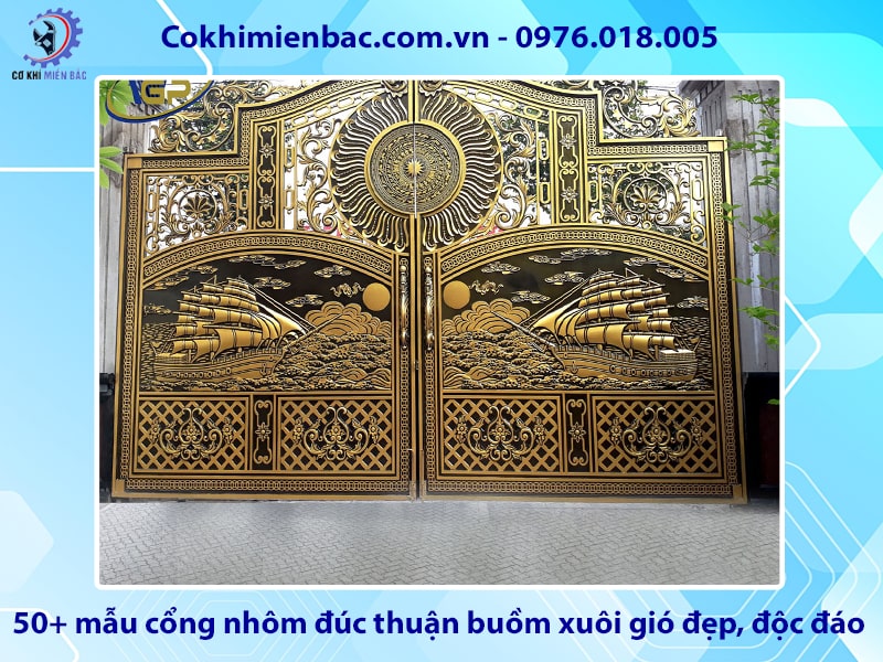 Báo giá 50+ mẫu cổng nhôm đúc thuận buồm xuôi gió đẹp, độc đáo