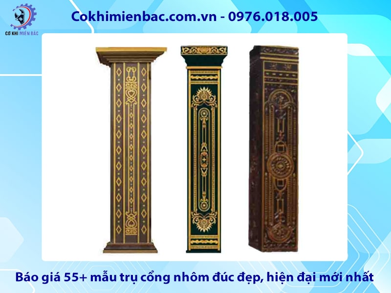 Báo giá 55+ mẫu trụ cổng nhôm đúc đẹp, hiện đại mới nhất
