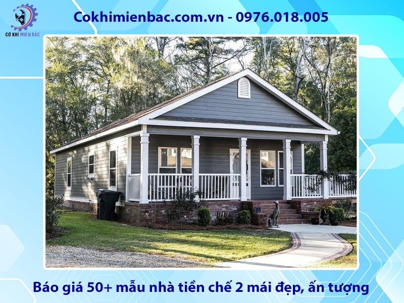 Báo giá 50+ mẫu nhà tiền chế 2 mái đẹp, ấn tượng