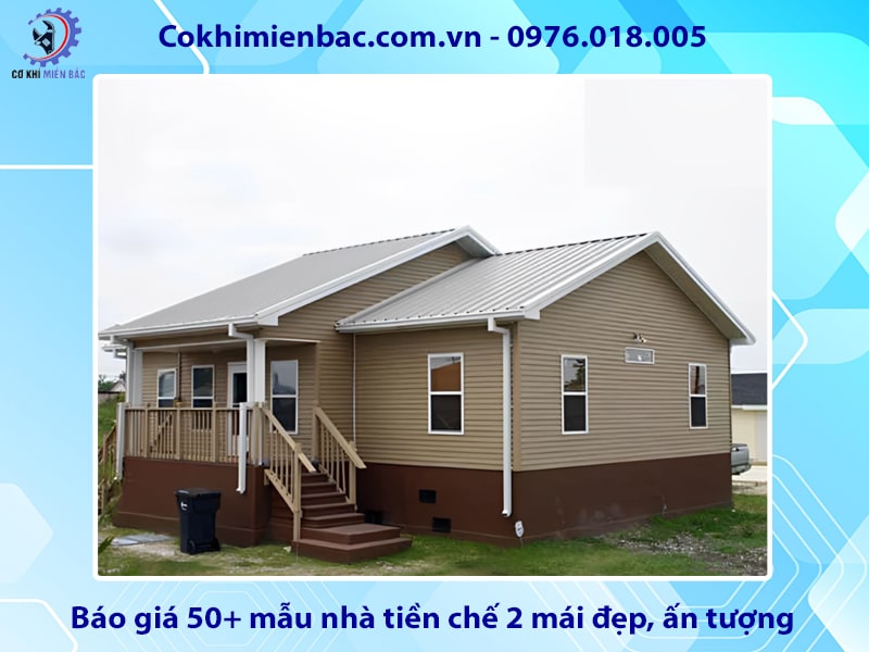 Báo giá 50+ mẫu nhà tiền chế 2 mái đẹp, ấn tượng