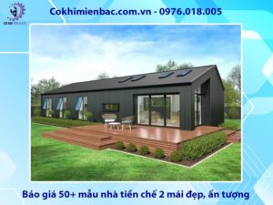 Báo giá 50+ mẫu nhà tiền chế 2 mái đẹp, ấn tượng