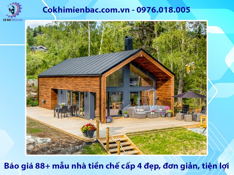 Báo giá 88+ mẫu nhà tiền chế cấp 4 đẹp, đơn giản, tiện lợi