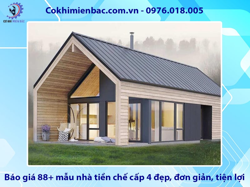 Báo giá 88+ mẫu nhà tiền chế cấp 4 đẹp, đơn giản, tiện lợi