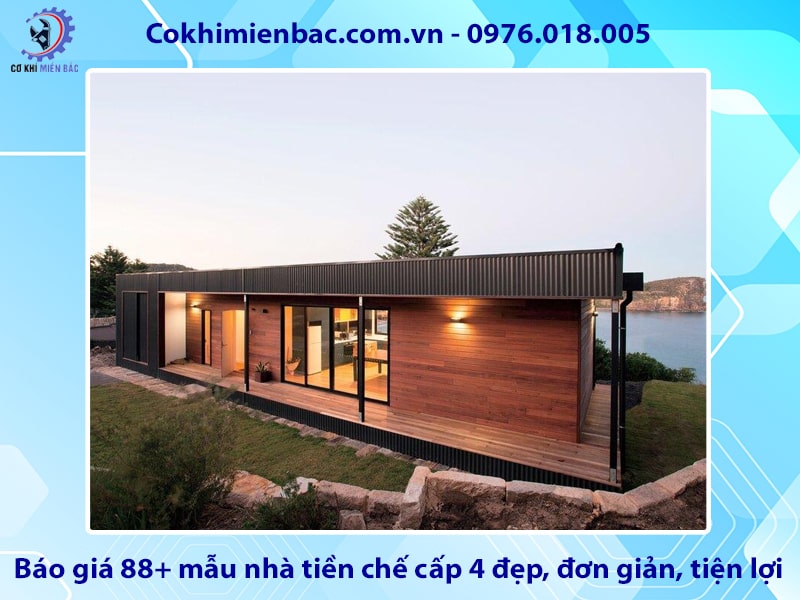Báo giá 88+ mẫu nhà tiền chế cấp 4 đẹp, đơn giản, tiện lợi