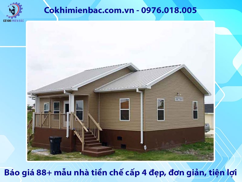 Báo giá 88+ mẫu nhà tiền chế cấp 4 đẹp, đơn giản, tiện lợi
