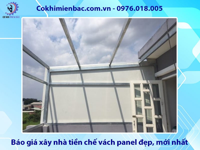 Báo giá xây nhà tiền chế vách panel đẹp, mới nhất 2025