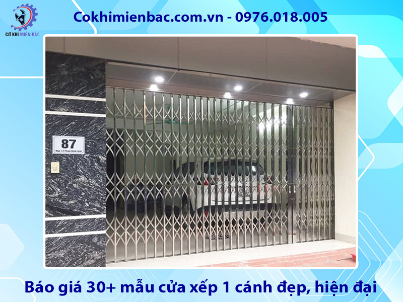 Báo giá 30+ mẫu cửa xếp 1 cánh đẹp, hiện đại năm 2025