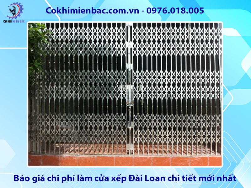 Báo giá chi phí làm cửa xếp Đài Loan chi tiết mới nhất 2025