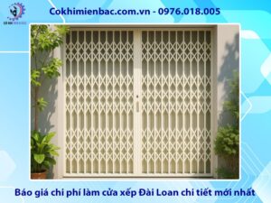Báo giá chi phí làm cửa xếp Đài Loan chi tiết mới nhất 2025