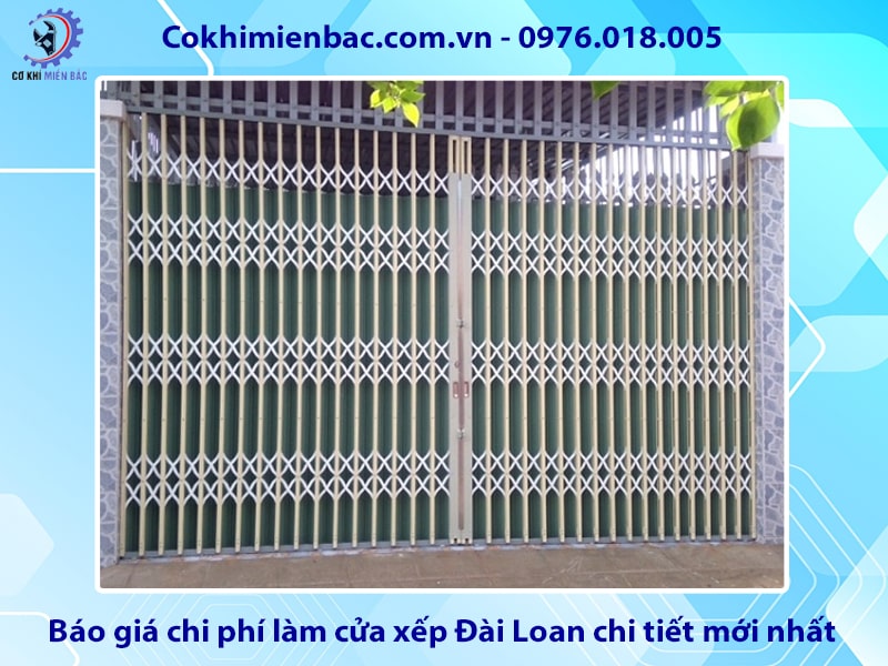 Báo giá chi phí làm cửa xếp Đài Loan chi tiết mới nhất 2025