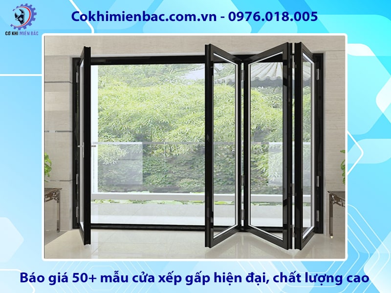 Báo giá 50+ mẫu cửa xếp gấp hiện đại, chất lượng cao