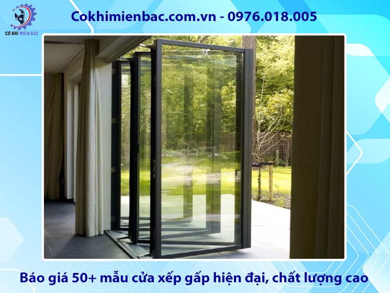 Báo giá 50+ mẫu cửa xếp gấp hiện đại, chất lượng cao