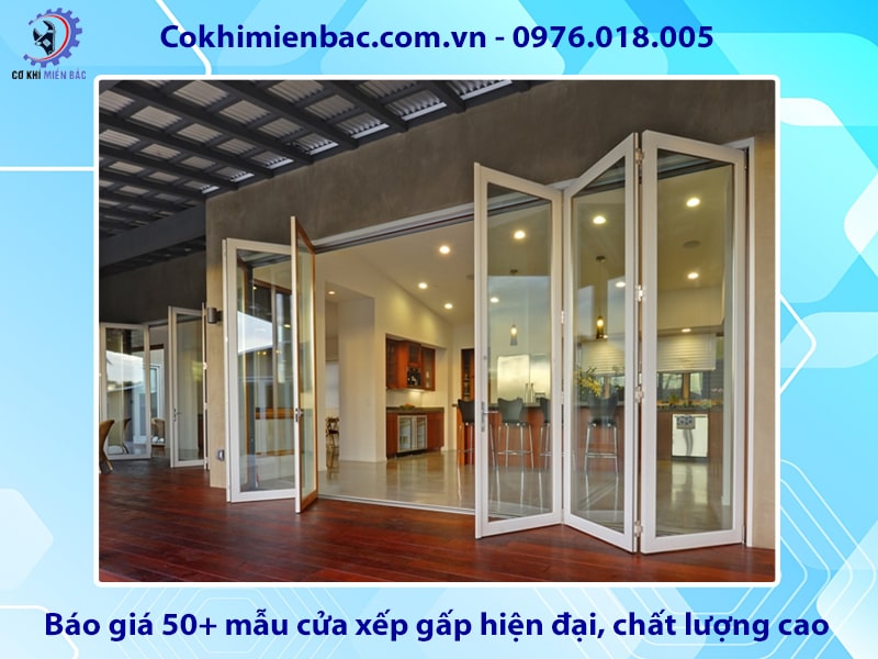 Báo giá 50+ mẫu cửa xếp gấp hiện đại, chất lượng cao