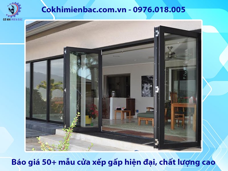 Báo giá 50+ mẫu cửa xếp gấp hiện đại, chất lượng cao