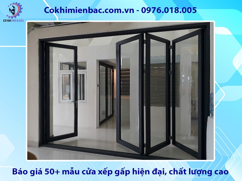 Báo giá 50+ mẫu cửa xếp gấp hiện đại, chất lượng cao