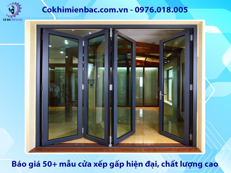 Báo giá 50+ mẫu cửa xếp gấp hiện đại, chất lượng cao