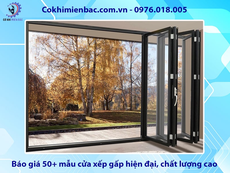Báo giá 50+ mẫu cửa xếp gấp hiện đại, chất lượng cao