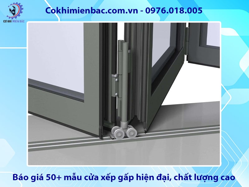 Cấu tạo cửa xếp gấp