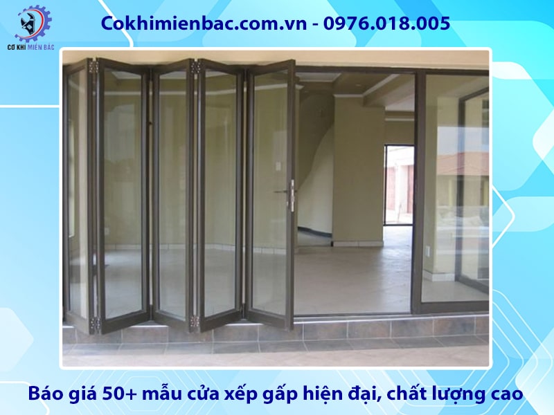 Báo giá 50+ mẫu cửa xếp gấp hiện đại, chất lượng cao