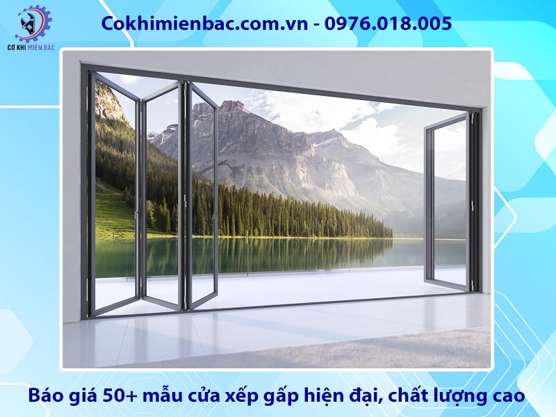 Báo giá 50+ mẫu cửa xếp gấp hiện đại, chất lượng cao