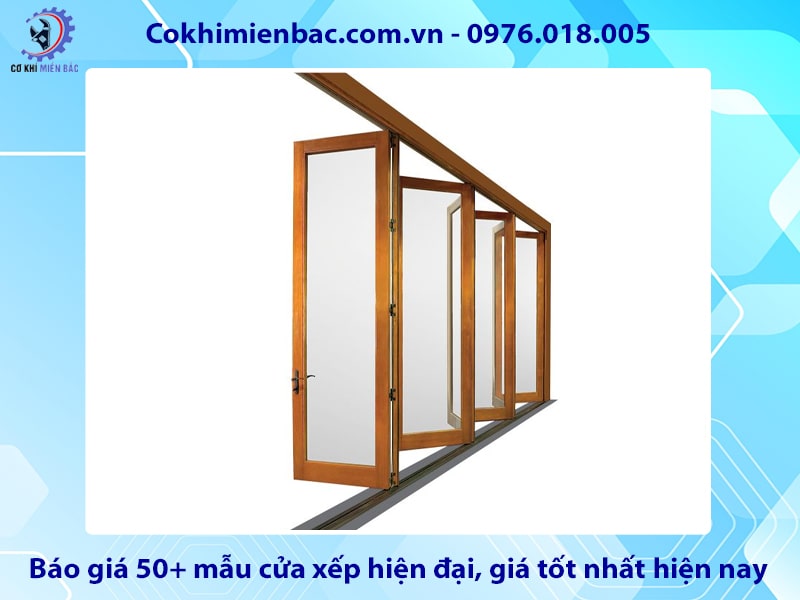 Báo giá 50+ mẫu cửa xếp hiện đại, giá tốt nhất hiện nay