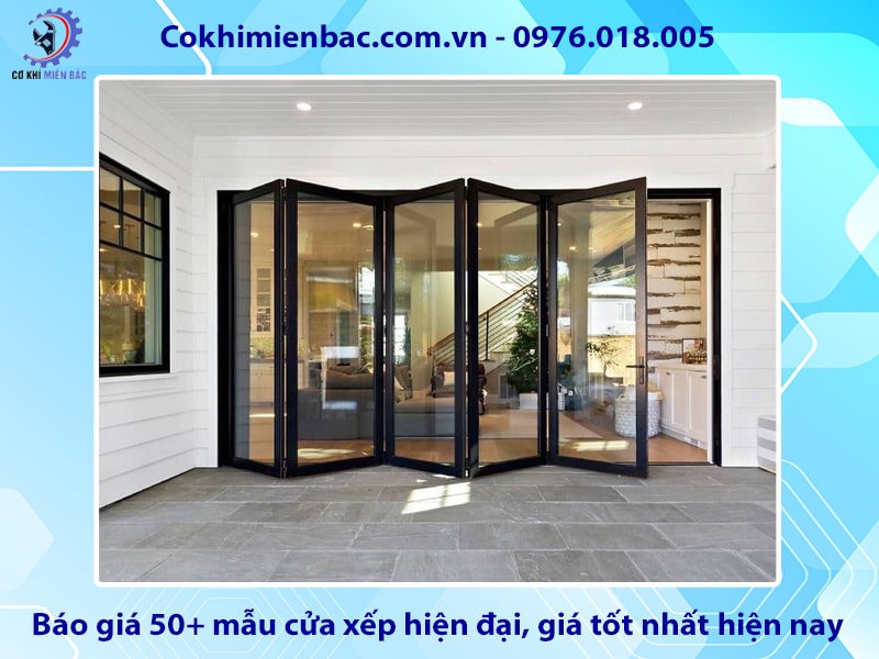 Báo giá 50+ mẫu cửa xếp hiện đại, giá tốt nhất hiện nay