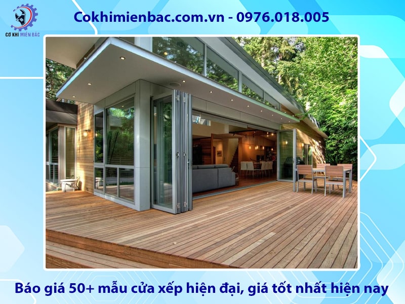 Báo giá 50+ mẫu cửa xếp hiện đại, giá tốt nhất hiện nay