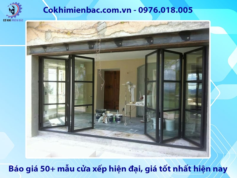 Báo giá 50+ mẫu cửa xếp hiện đại, giá tốt nhất hiện nay
